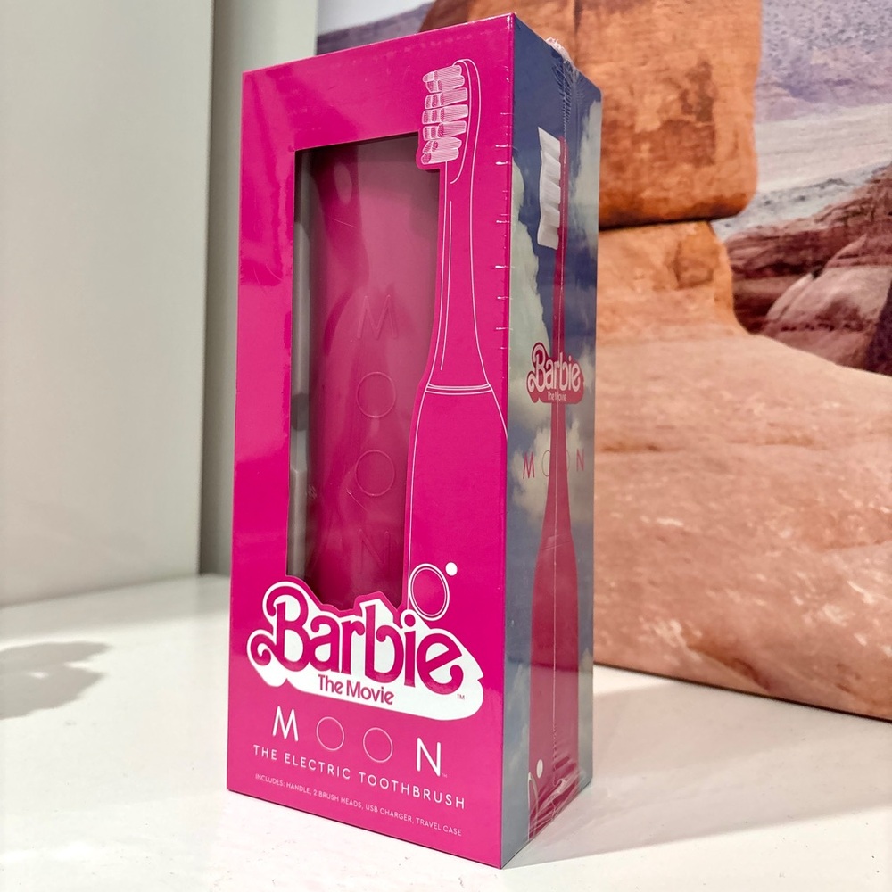 New in Box Limited Edition Barbie the Movie Moon Electric Toothbrush (Pink)